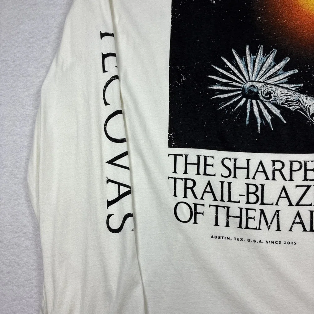 Tecovas Austin Texas Graphic T Shirt XXL Long Sleeve Spell Out‎ Sleeve